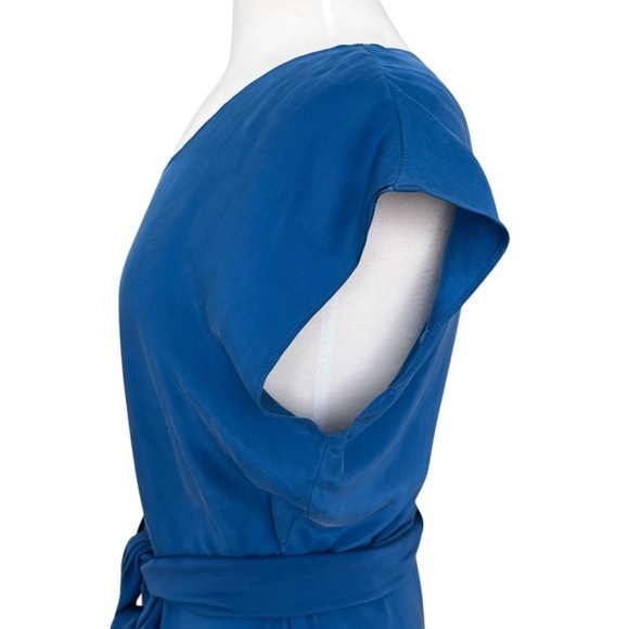 Amour Vert Blue Orchidee Silk Mini Dress Size Small - Picture 4 of 10